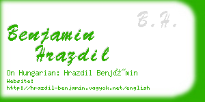 benjamin hrazdil business card